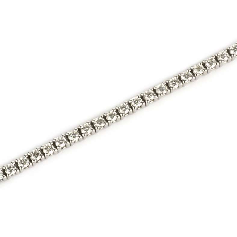 18k White Gold Diamond Line Bracelet 1.78ct G/VS | Rich Diamonds